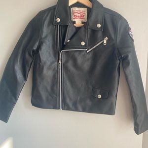 Kids Black Leather Jacket